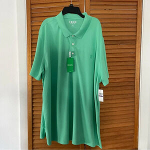 IZOD Golf Medalist Sldss Jade Cream Men’s Athletic Polo Sz XXL NWT